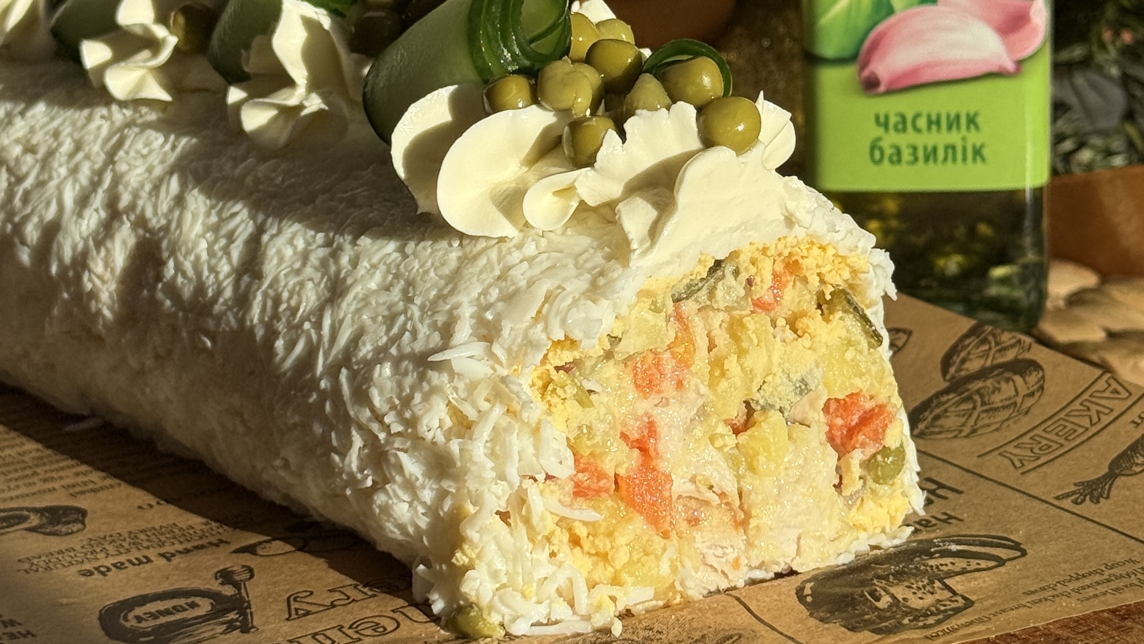 Рецепт Олів'є-рулету